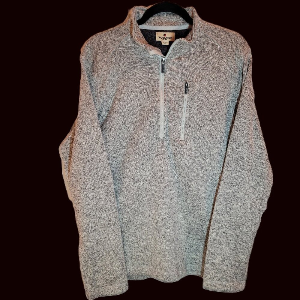 Woolrich Men's 1/4 Zip Pullover Heathered Gray Size Large